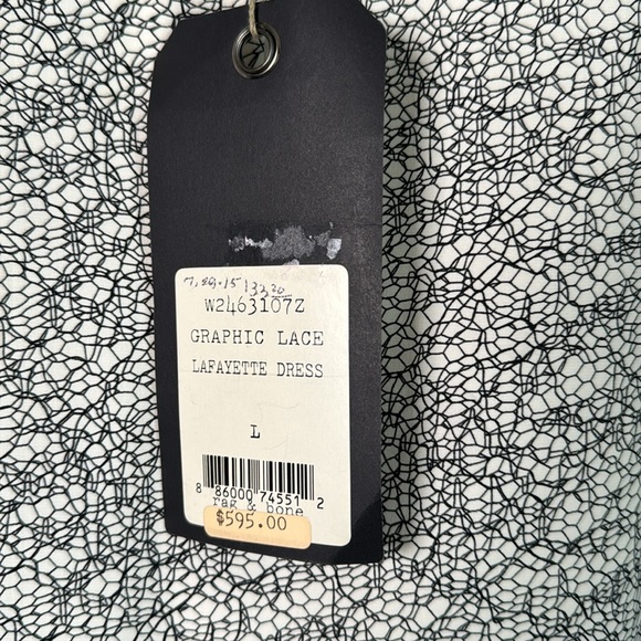 Rag and Bone graphic lace Lafayette dress size large - Picture 10 of 12
